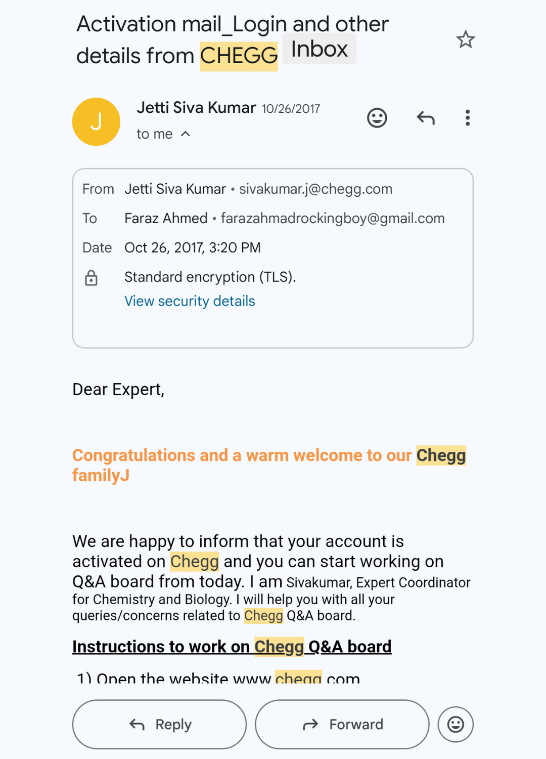 Teacher achievement screenshot