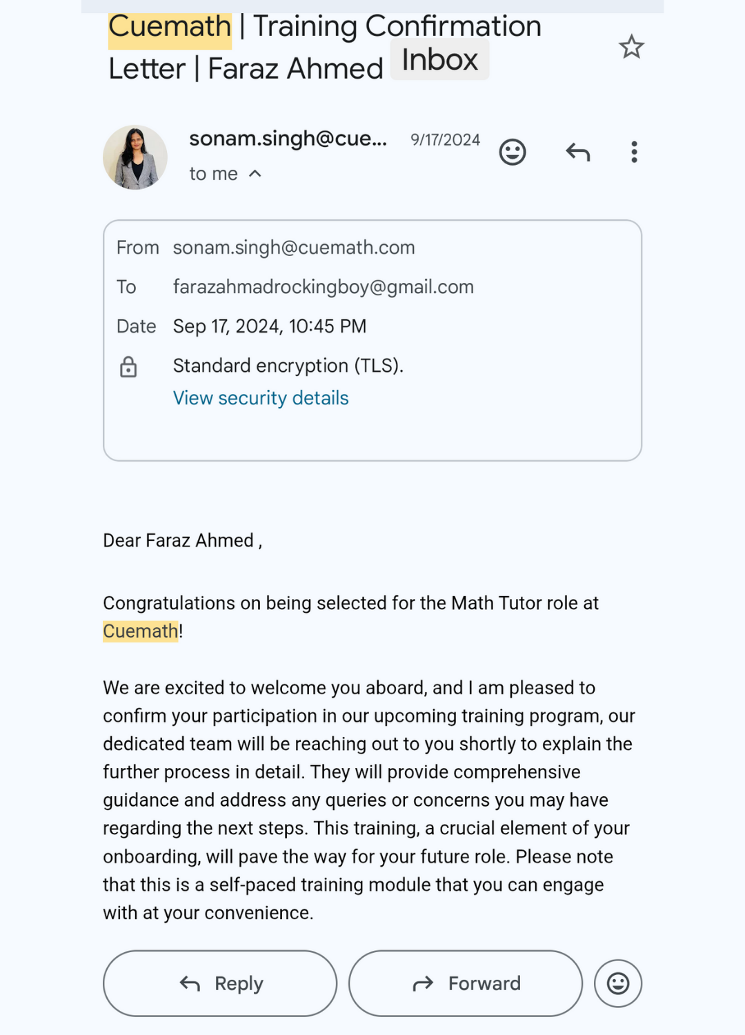 Teacher achievement certificate